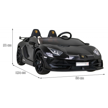 Lamborghini SVJ DRIFT dla 2 dzieci Czarny + Funkcja driftu + Pilot + MP3 LED + Wolny Start